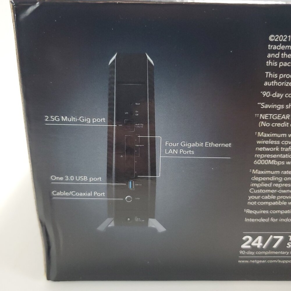 NETGEAR Nighthawk CAX80 AX6000 8-Stream Wi-Fi 6 Cable Modem Router - Tested - Picture 8 of 16